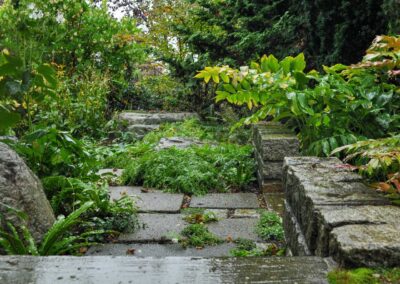 Highbury garden view with sustainable hardscape