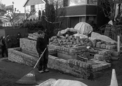 Highbury landscaping in progress