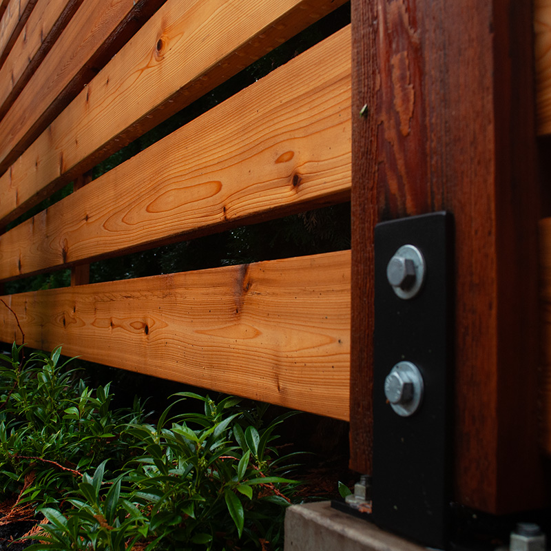 West 33rd cedar landscape screen Cedar post and garden privacy screen