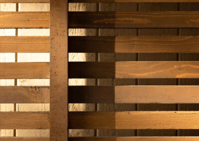Vancouver landscape design with wood privacy screen detail