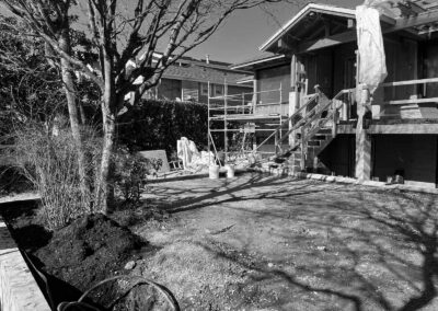Front garden graded and ready for landscape installation in West Vancouver